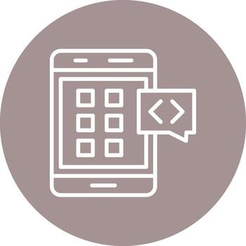 Mobile Application Dark Mode UI Symbol vector