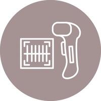Barcode Scanner Dark Mode UI Symbol vector