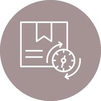 Processing Time Simplified UI Design Piece vector