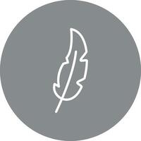 Feather Thin Outlined Line Element vector