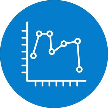 Line Two Colour Graph Flat UI Design Piece vector