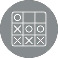 Tic Tac Toe Simplified UI Design Piece vector