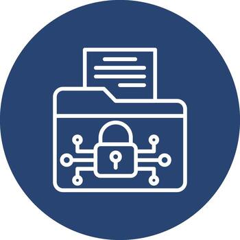 Data Encryption Bold Modern App Graphic vector