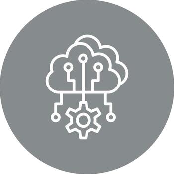 Cloud Computing Gradient Style UI Element vector