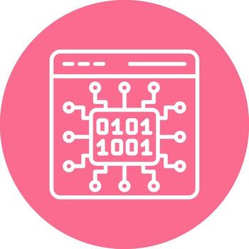 binario código hecho a mano interfaz diseño símbolo vector