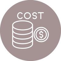 Cost Outlined UI Concept Piece vector