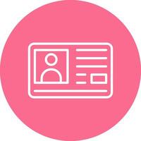 Id Card Clean Sketch Based Form vector