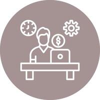 Hard Work Shadowed Flat UI Design vector