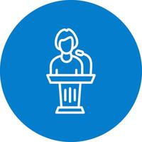 Lectern Clean Flat Symbol vector