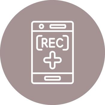 Record Smooth Mobile App Visual vector