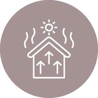 Thermal Insulation Neon Style UI Symbol vector