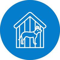 Dog Shelter Pixel Grid Style Artwork vector