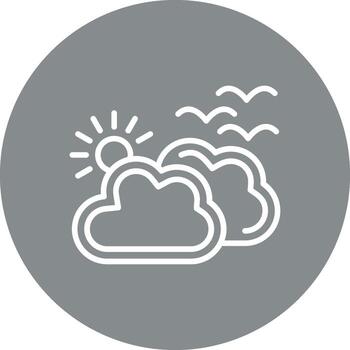 Cloudy Futuristic Interface Design Mark vector
