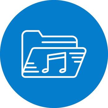 Music Folder Clean Minimal UI Concept vector