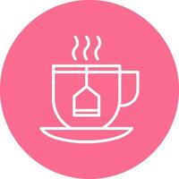 Tea Cup Subtle Modern UI Graphic vector
