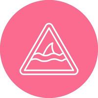 Shark Warning Gradient Themed UI Symbol vector