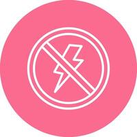 Thunder Simplified Thin Line Mark vector