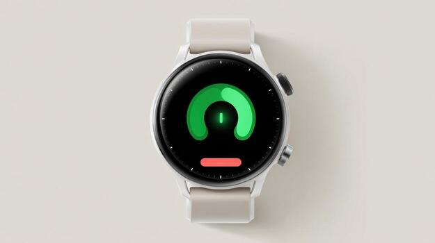 Voice Command Interface Displayed on Smartwatch With a Blank Right Zone for Optimal Interaction in a Modern Setting photo