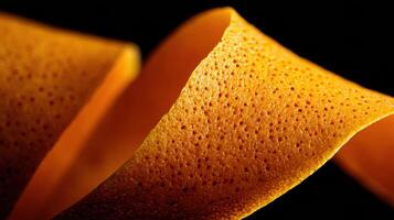Close-up View of Intricate Orange Peel Texture Showcasing Macro Effects and Vibrant Color Details photo