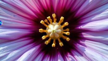 close up view of a balloon flower just before opening, resembling an inflated bud. photo