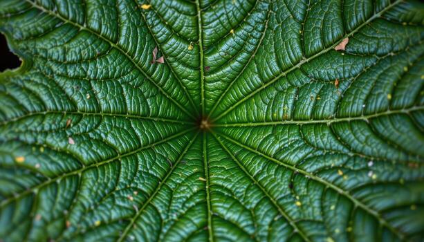 close up view of cassava leaves with star shaped symmetry and defined veins. photo