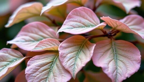 close up view of mulberry leaves fluttering lightly with soft curves and uniform color. photo