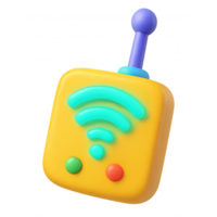 3D WiFi Signal Icon Wireless Internet Connectivity Symbol png