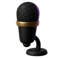 3D Black Microphone Icon Podcast, Audio, and Broadcasting Symbol png