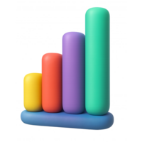 3D Bar Chart Icon Data Analytics and Statistics Symbol png