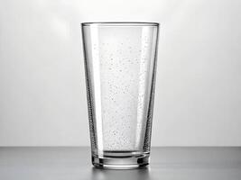 Clear Speckled Glass on Neutral Background photo