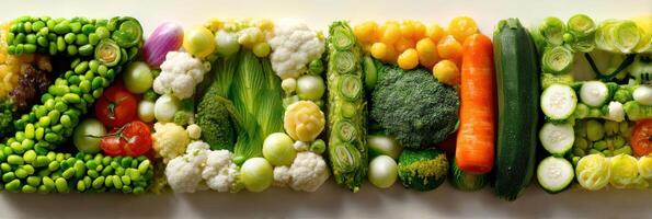 Creative Vegetable Alphabet Letters Forming the Word Zucchini, Arranged on a Clear Background for Vibrant and Playful Presentation photo