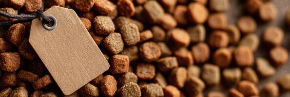 Closeup View of Grain-Free Kibble With Neutral Background in a Clean Setting photo