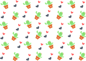 Cactus and heart print. png