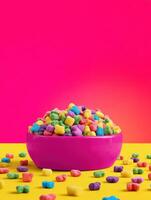Brightly Colored Pet Treat Displayed in a Vibrant Setting Perfect for Attracting Pet Lovers and Enhancing Product Visibility photo