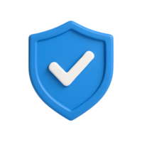 Shield with check mark representing security or protection png