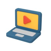 Digital media player with play button for online streaming png