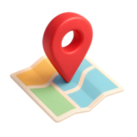 Map with Location Marker for Navigation png