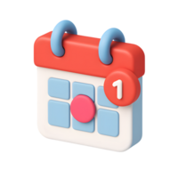Calendar Icon with Notification Badge for Scheduling and Alerts png