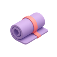 Yoga mat rolled up with strap on Transparent Background png