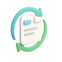 Document File Icon with Circular Arrows png