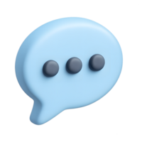 Speech bubble with three dots for communication png