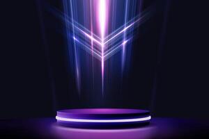 Colorful stage lighting effects vector