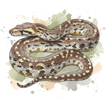 artístico Renderização apresenta uma lindo Pitão serpente com uma cativante aguarela efeito em uma transparente fundo, adicionando da natureza charme. png