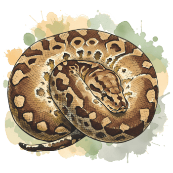 cativante aguarela ilustração do uma bola Pitão enrolado elegantemente, exibindo Está lindo padrões e texturas contra uma transparente pano de fundo, transparente fundo png