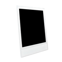 An isolated blank instant photo frame on a transparent backdrop awaits your custom memories or designs with a modern feel, transparent background png