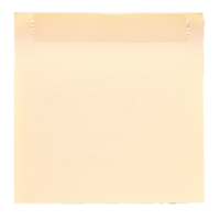 Beige square with sealed top on a transparent background provides a simple design element, perfect for stationery mockups or background textures. png