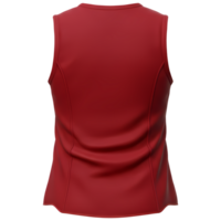 Elegant red top offers a versatile fashion choice with its simple yet chic design presented against a transparent background. png
