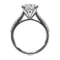 a noivado anel brilhos com uma Claro diamante e pavimentar contexto, uma símbolo do amor e comprometimento em uma transparente fundo. png