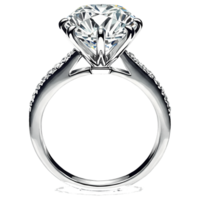 Sparkling diamond engagement ring crafted in white gold showcases timeless elegance and dazzling brilliance against a dark backdrop, transparent background png
