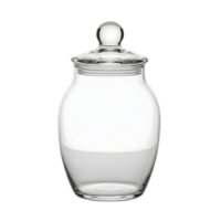 A clear glass jar with a lid is isolated on transparent background, ready to store your favorite treats png